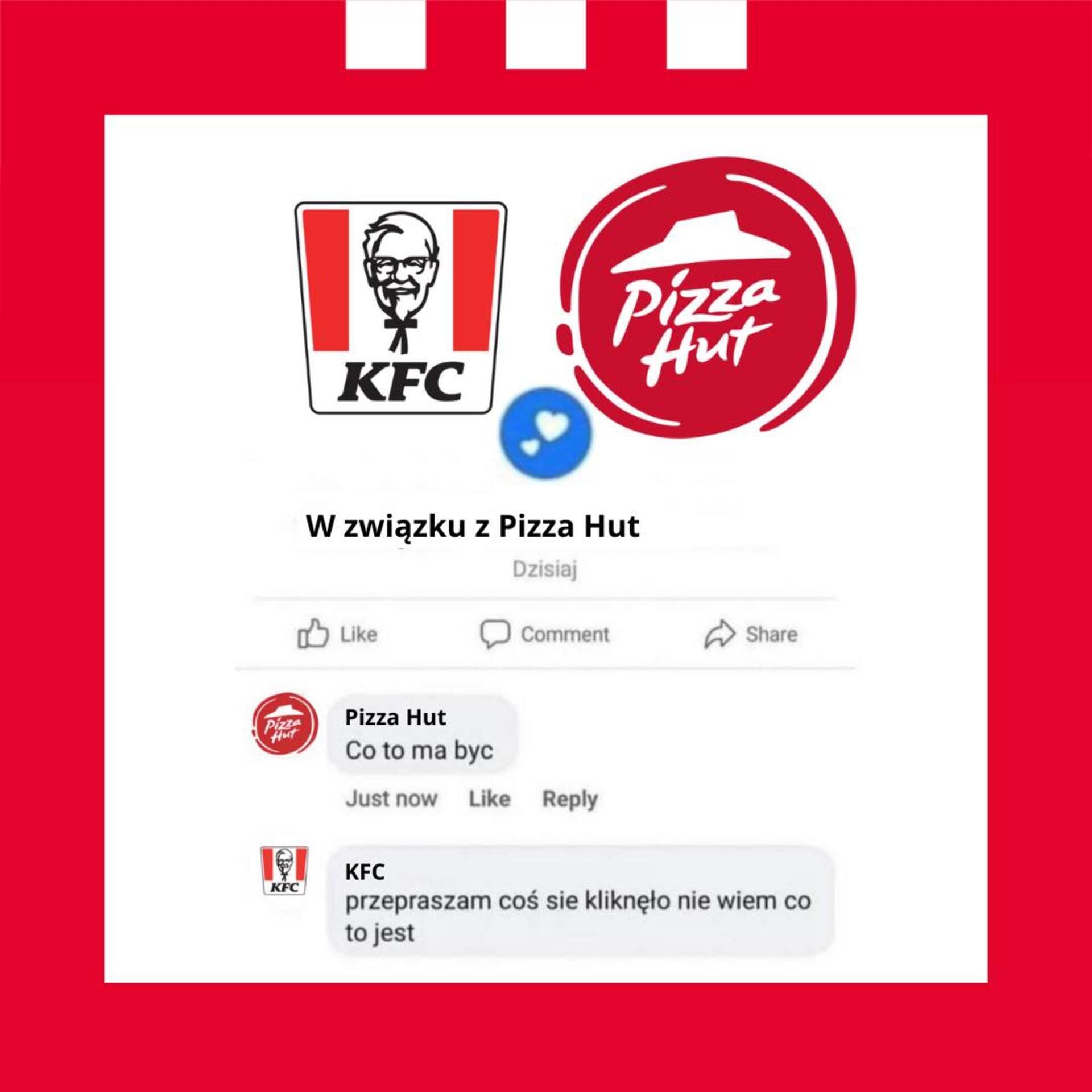 Przykład mema marketingowego sieci KFC