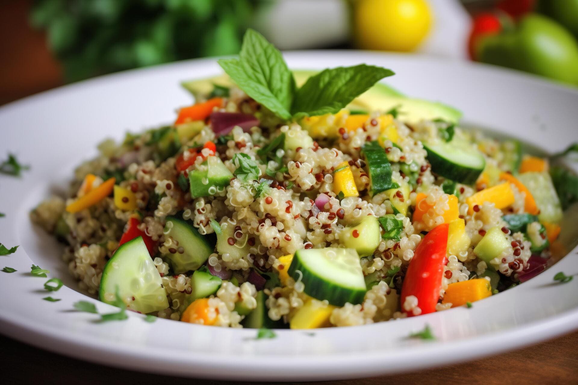 Sałatka quinoa z pieczonymi warzywami